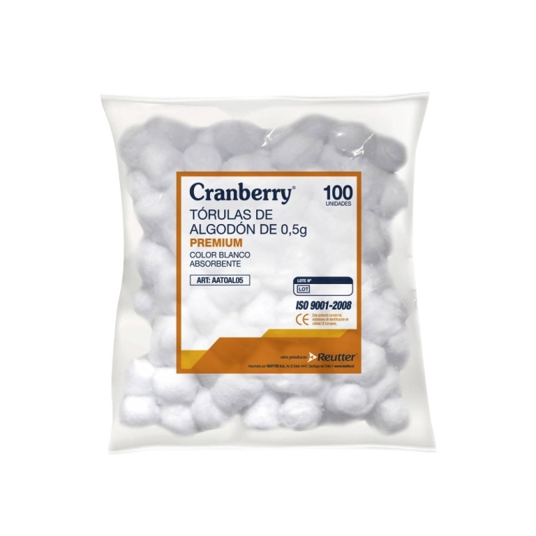 CRANBERRY TORULAS DE ALGODON 0.5 G X100U