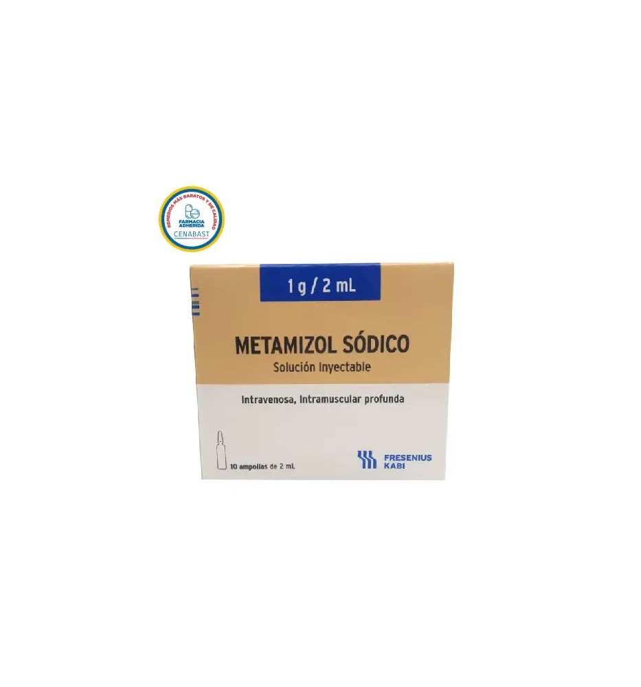 METAMIZOL SODICO 1G /2ML X 1 AMPOLLA METAMIZOL SODICO 1G /2ML X 1 AMPOLLA