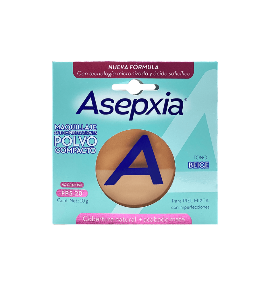 ASEPXIA MAQUILLAJE POLVO BEIGE ASEPXIA MAQUILLAJE POLVO BEIGE