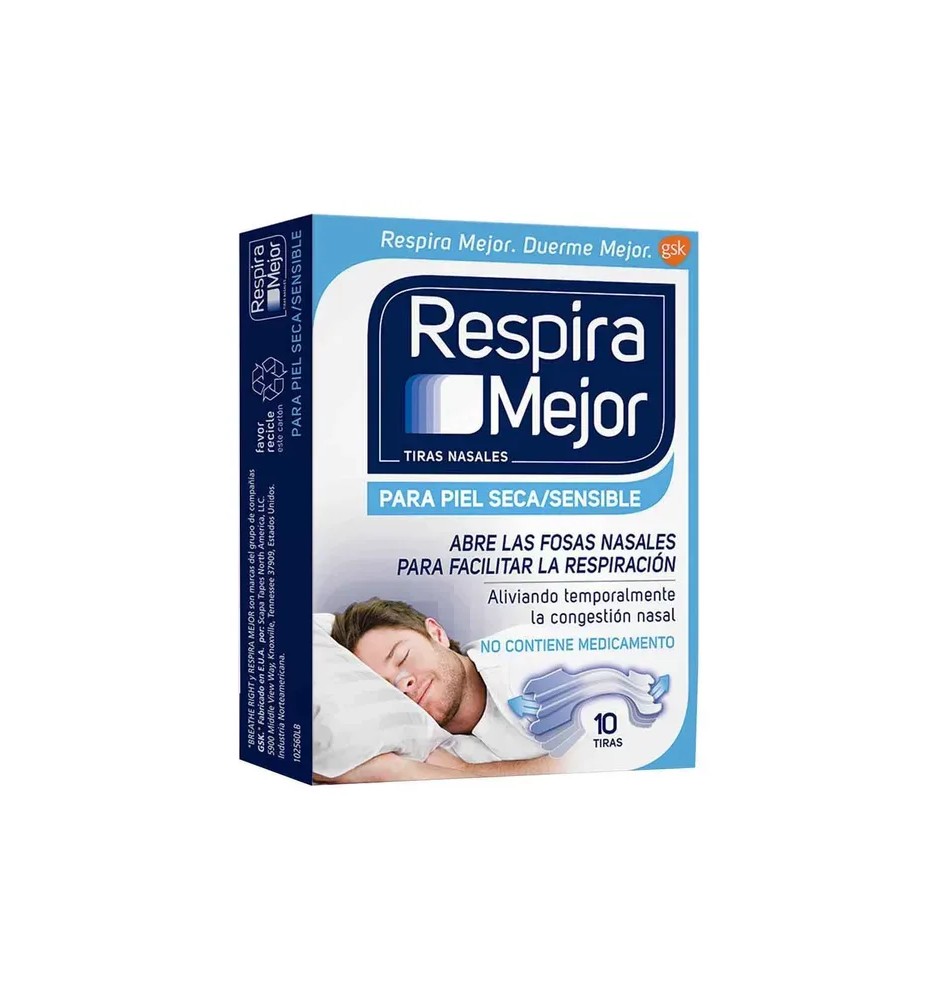 RESPIRA MEJOR PIEL SECA/ SENSIBLE X 10 TIRAS