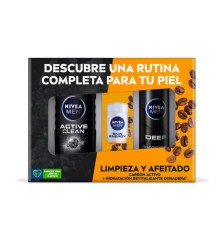 NIVEA DEEP ESP. AFEITAR 200ML+GEL DE DUCHA 250ML+ CREMA  30ML