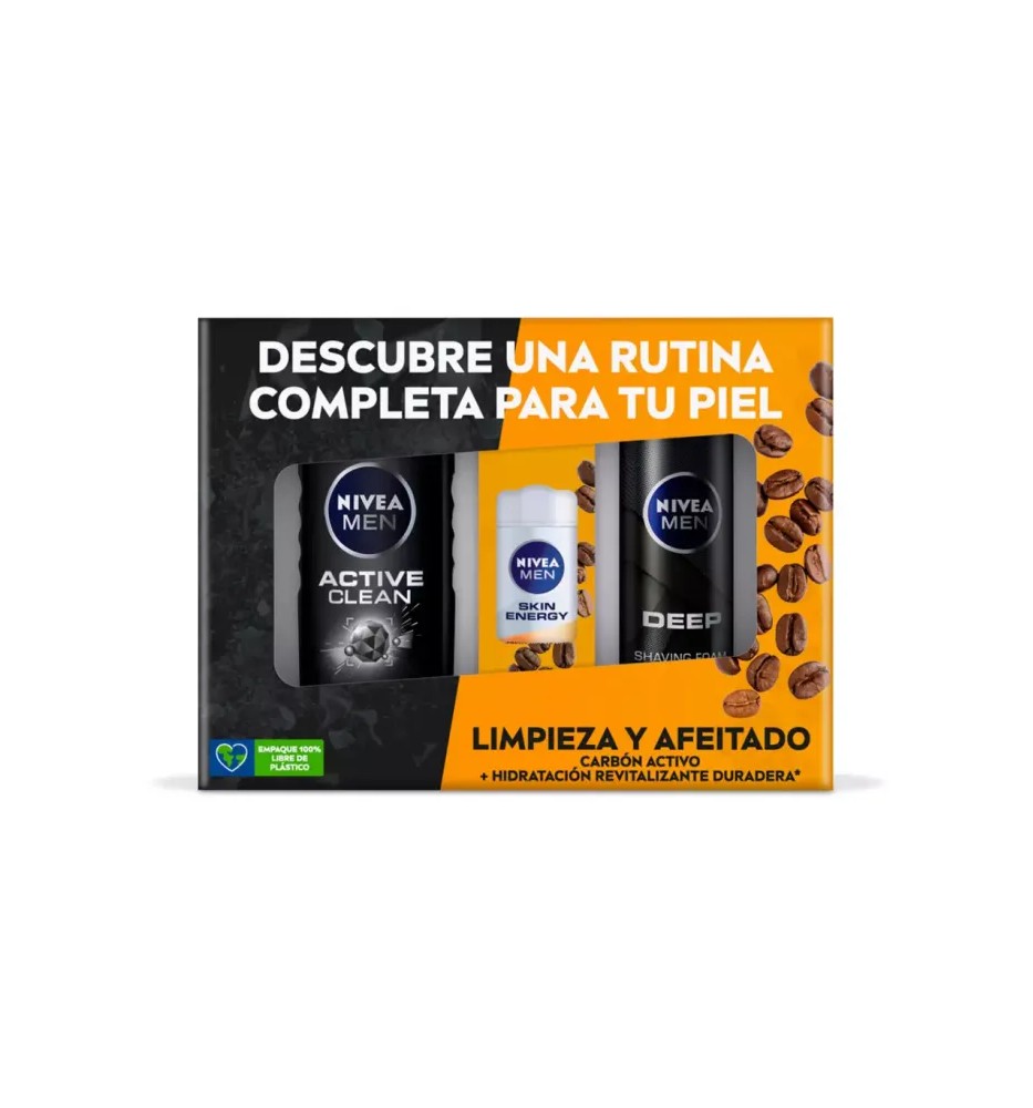 NIVEA DEEP ESP. AFEITAR 200ML+GEL DE DUCHA 250ML+ CREMA 30ML NIVEA DEEP ESP. AFEITAR 200ML+GEL DE DUCHA 250ML+ CREMA 30ML