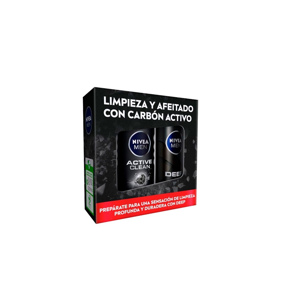 NIVEA DEEP ESP. AFEITAR 200ML+GEL DE DUCHA 250ML NIVEA DEEP ESP. AFEITAR 200ML+GEL DE DUCHA 250ML