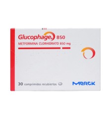 GLUCOPHAGE 850 MG X30 COMPRIMIDOS