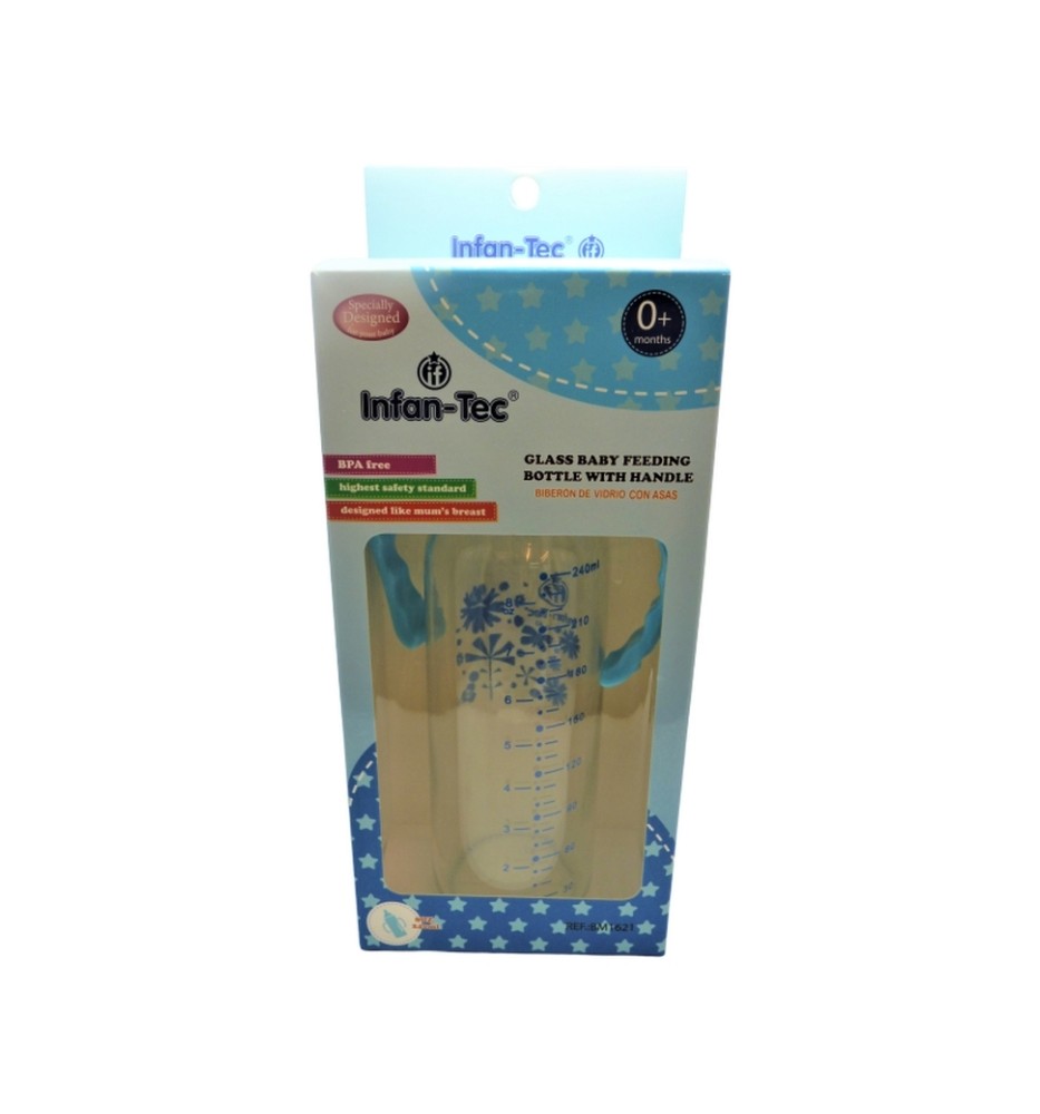 MAMADERA VIDRIO 250ML C/ASA