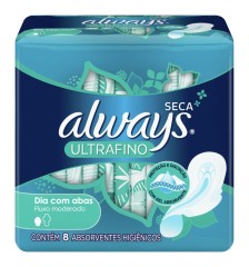 ALWAYS ULTRAFINA SUAVE SECA C/ALAS X8