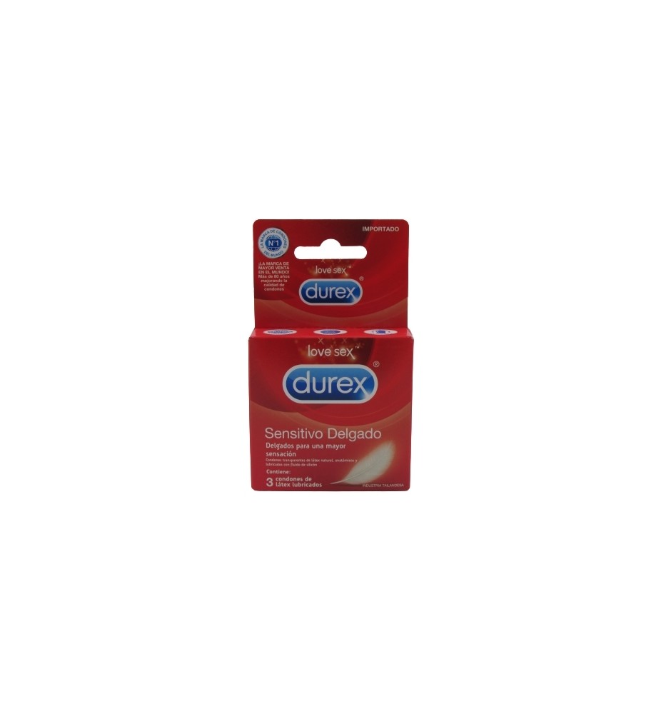 DUREX SENSITIVO DELGADO X3 DUREX SENSITIVO DELGADO X3