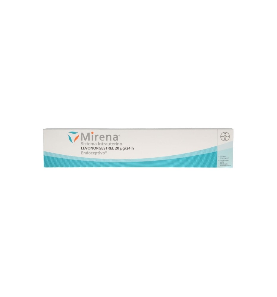 MIRENA SISTEMA INTRAUTERINO 20 MCG/24 HRAS MIRENA SISTEMA INTRAUTERINO 20 MCG/24 HRAS