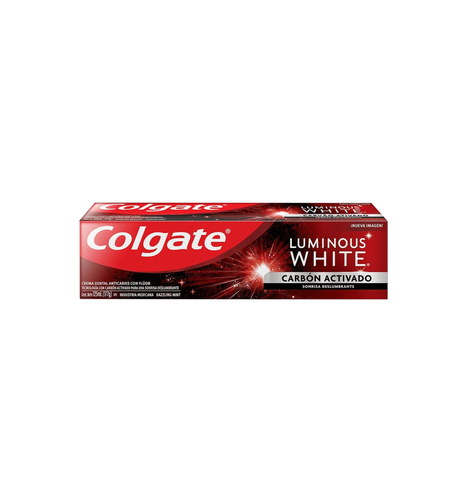 COLGATE LUMINOUS WHITE PAS CARBON ACT.X90gr COLGATE LUMINOUS WHITE PAS CARBON ACT.X90gr