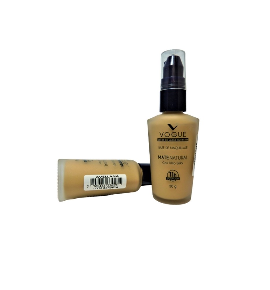 VOGUE BASE DE MAQUILLAJE MATE NATURAL VALV AVELLANA