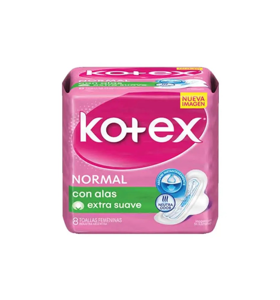 KOTEX NORMAL TELA C/ALAS X8