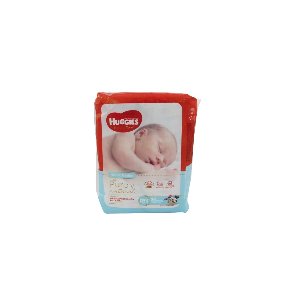 HUGGIES PAÑAL BEBE RECIEN NACIDO X20