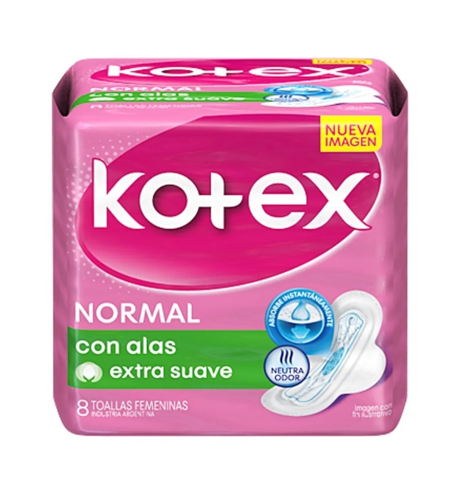 KOTEX NORMAL TELA CON ALAS X8 KOTEX NORMAL TELA CON ALAS X8