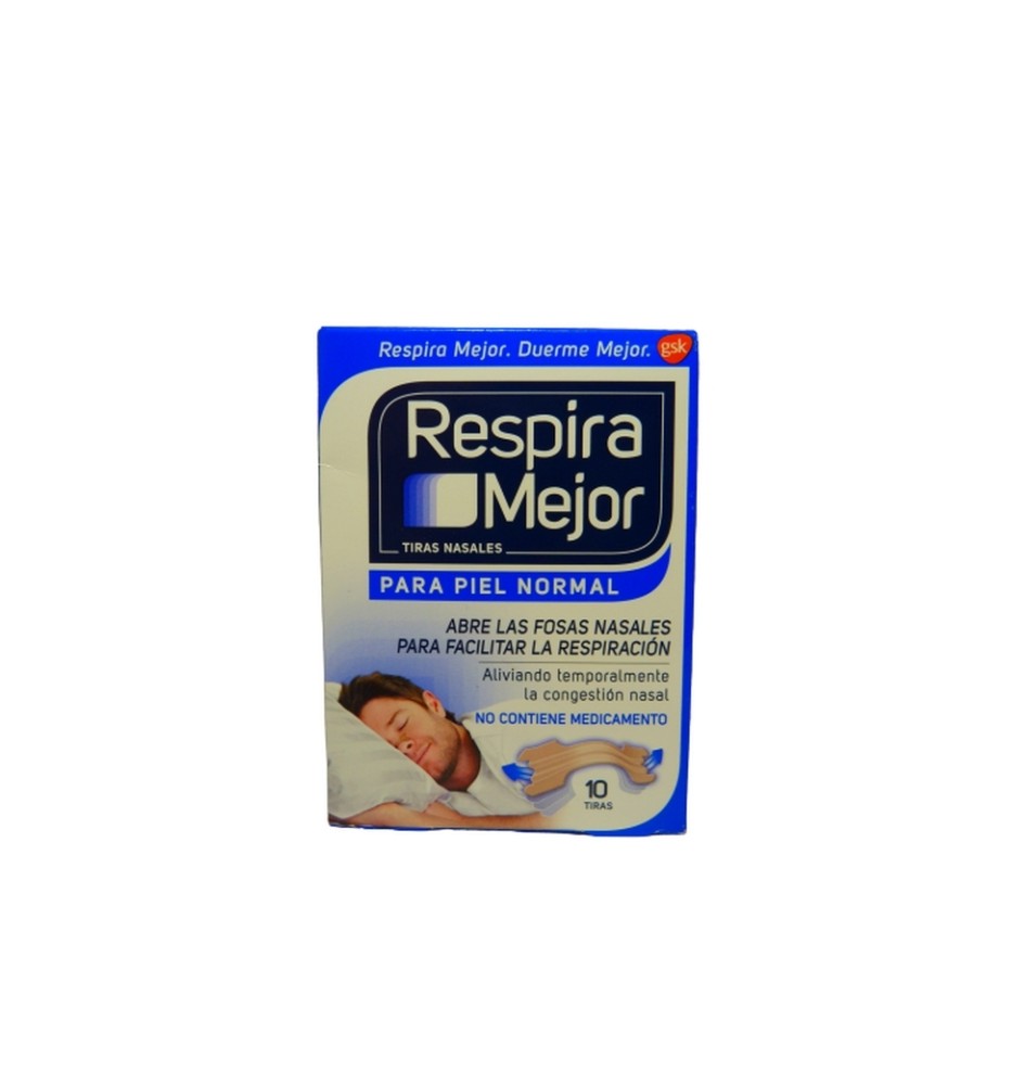RESPIRA MEJOR  PIEL NORMAL X 10 TIRAS