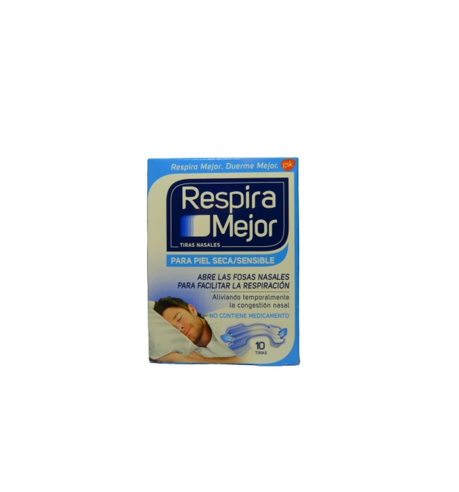 RESPIRA MEJOR PIEL SECA/ SENSIBLE X 10 TIRAS