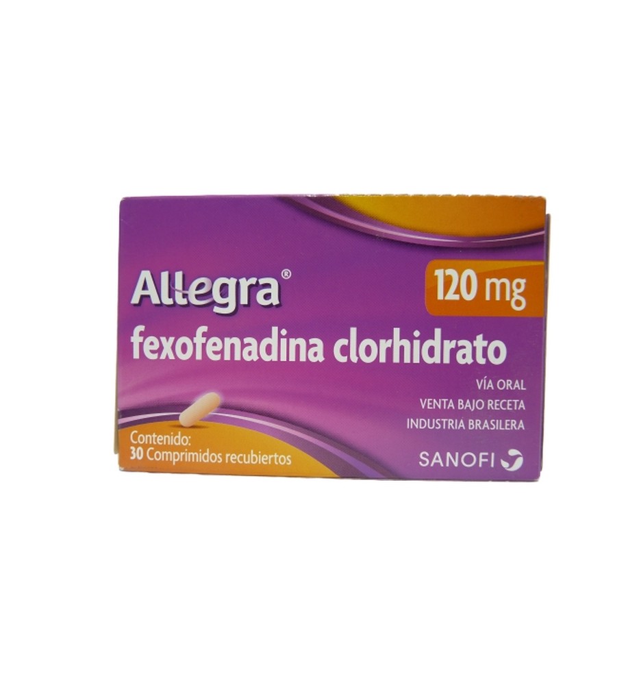 ALLEGRA 120 MG X 30 COMPRIMIDOS RECUBIERTOS ALLEGRA 120 MG X 30 COMPRIMIDOS RECUBIERTOS