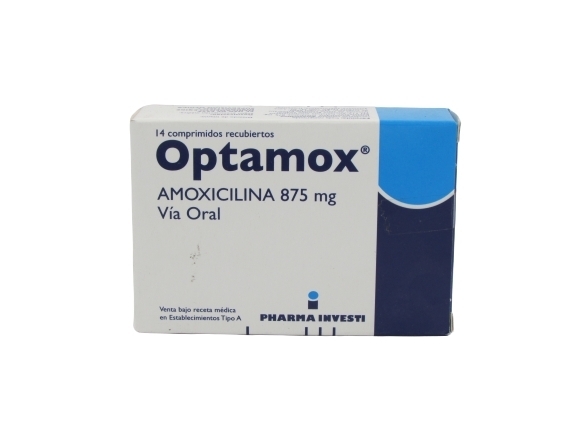 OPTAMOX AMOXICILINA 875 MG X14 COMPRIMIDOS