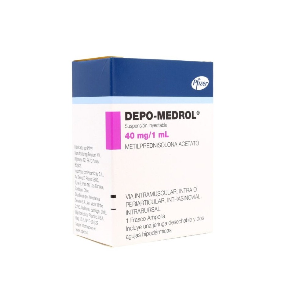 DEPO-MEDROL 40 MG / 1 ML X 1 FRASCO AMPOLLA DEPO-MEDROL 40 MG / 1 ML X 1 FRASCO AMPOLLA