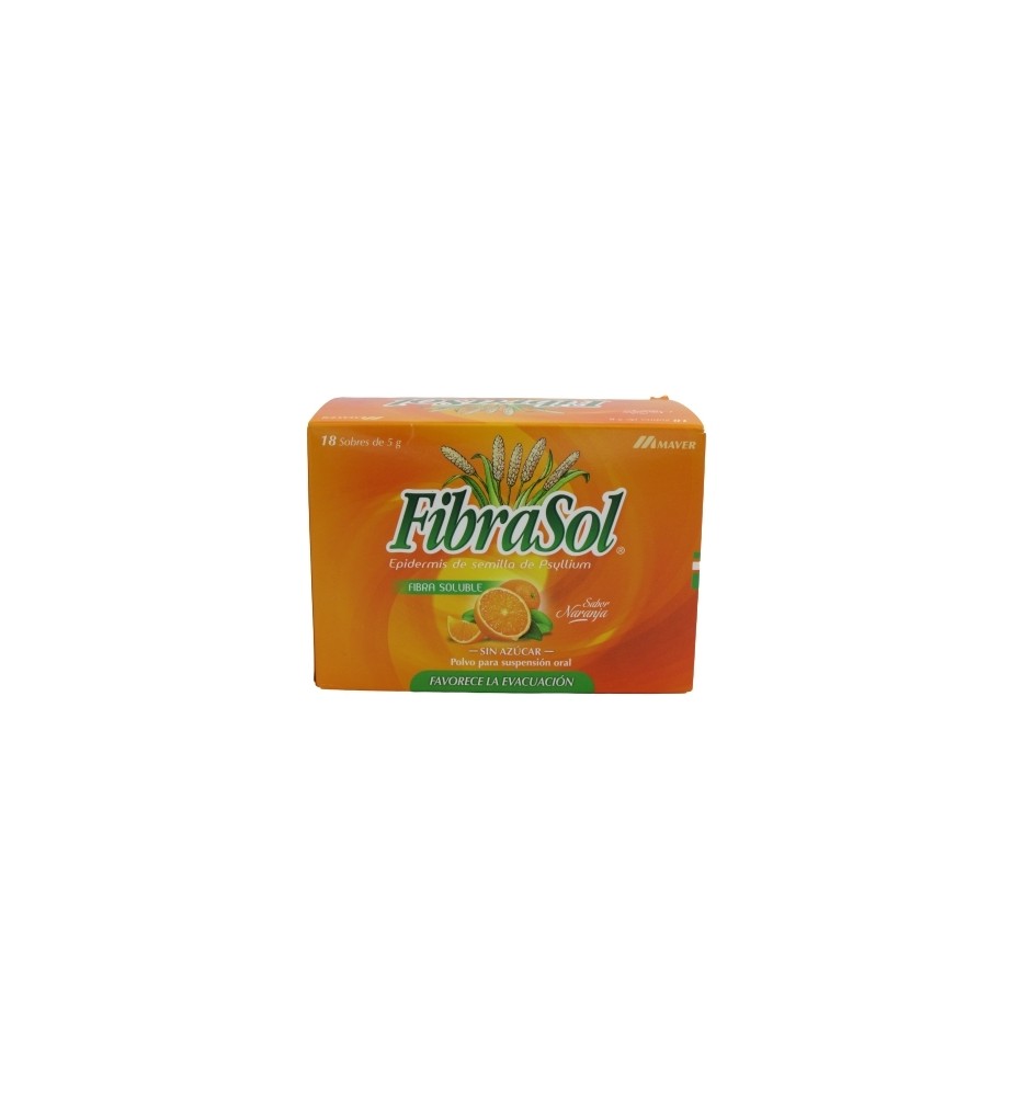 FIBRASOL NARANJA POLVO 5G X18 SOBRES FIBRASOL NARANJA POLVO 5G X18 SOBRES