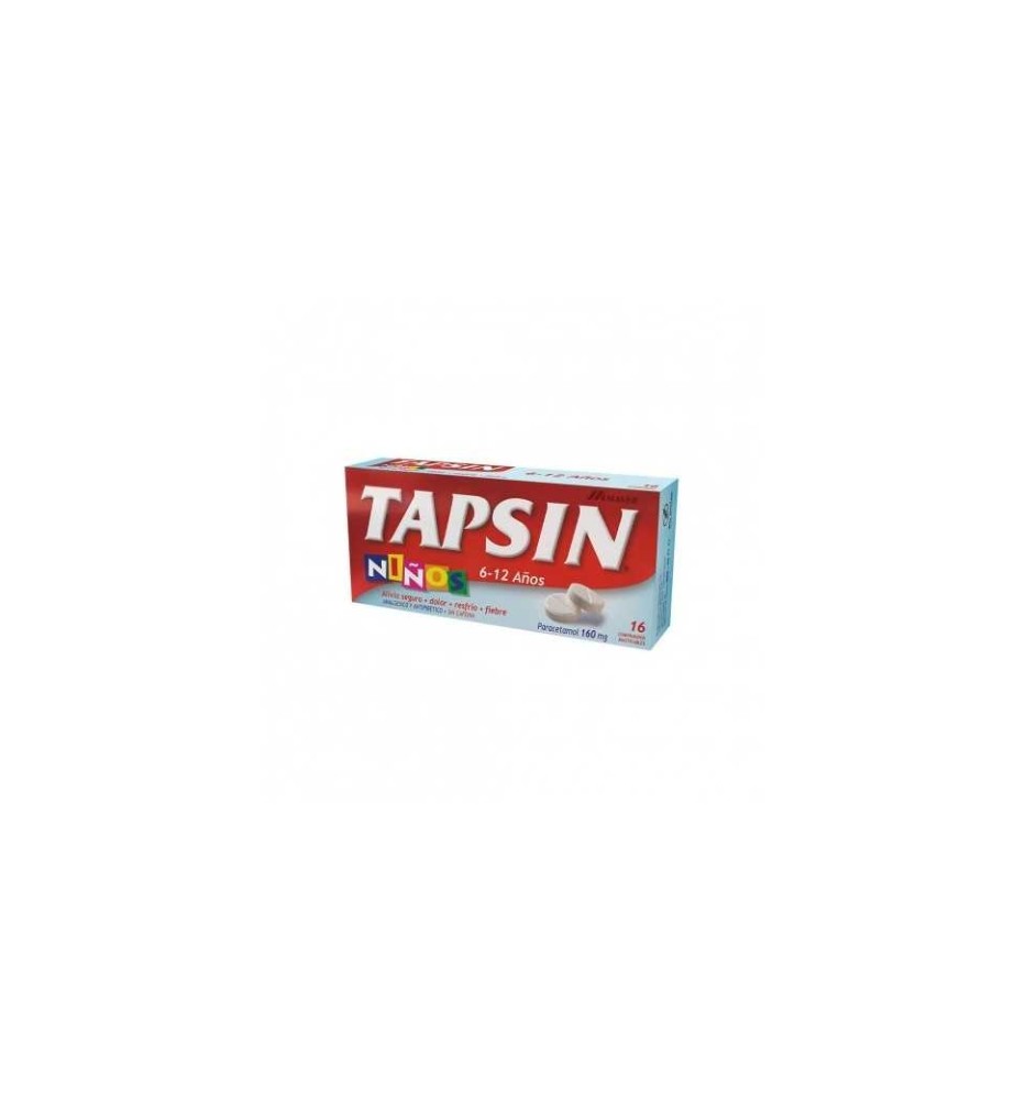 TAPSIN INFANTIL 160 MG X 16 COMPRIMIDOS MASTICABLES TAPSIN INFANTIL 160 MG X 16 COMPRIMIDOS MASTICABLES