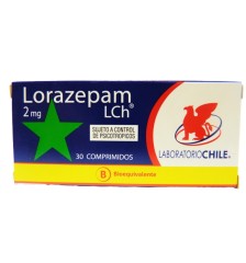 LORAZEPAM 2MG X30 COMPRIMIDOS