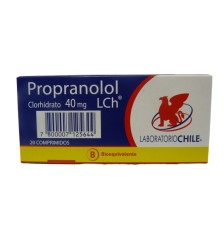 PROPRANOLOL 40 MG X20 COMPRIMIDOS