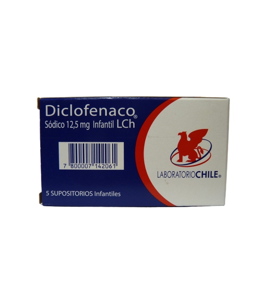DICLOFENACO PEDIATRICO 12.5 MG X 5 SUPOSITORIOS DICLOFENACO PEDIATRICO 12.5 MG X 5 SUPOSITORIOS