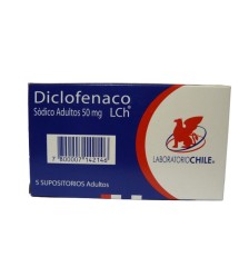 DICLOFENACO 50MG SUPOS X5 SUPOSITORIOS