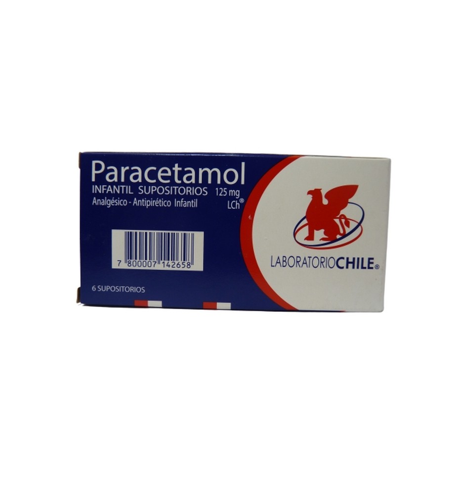 PARACETAMOL PEDIÁTRICO 125MG X6 SUPOSITORIOS PARACETAMOL PEDIÁTRICO 125MG X6 SUPOSITORIOS