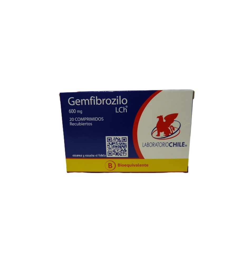 GEMFIBROZILO 600 MG X20 COMPRIMIDOS GEMFIBROZILO 600 MG X20 COMPRIMIDOS