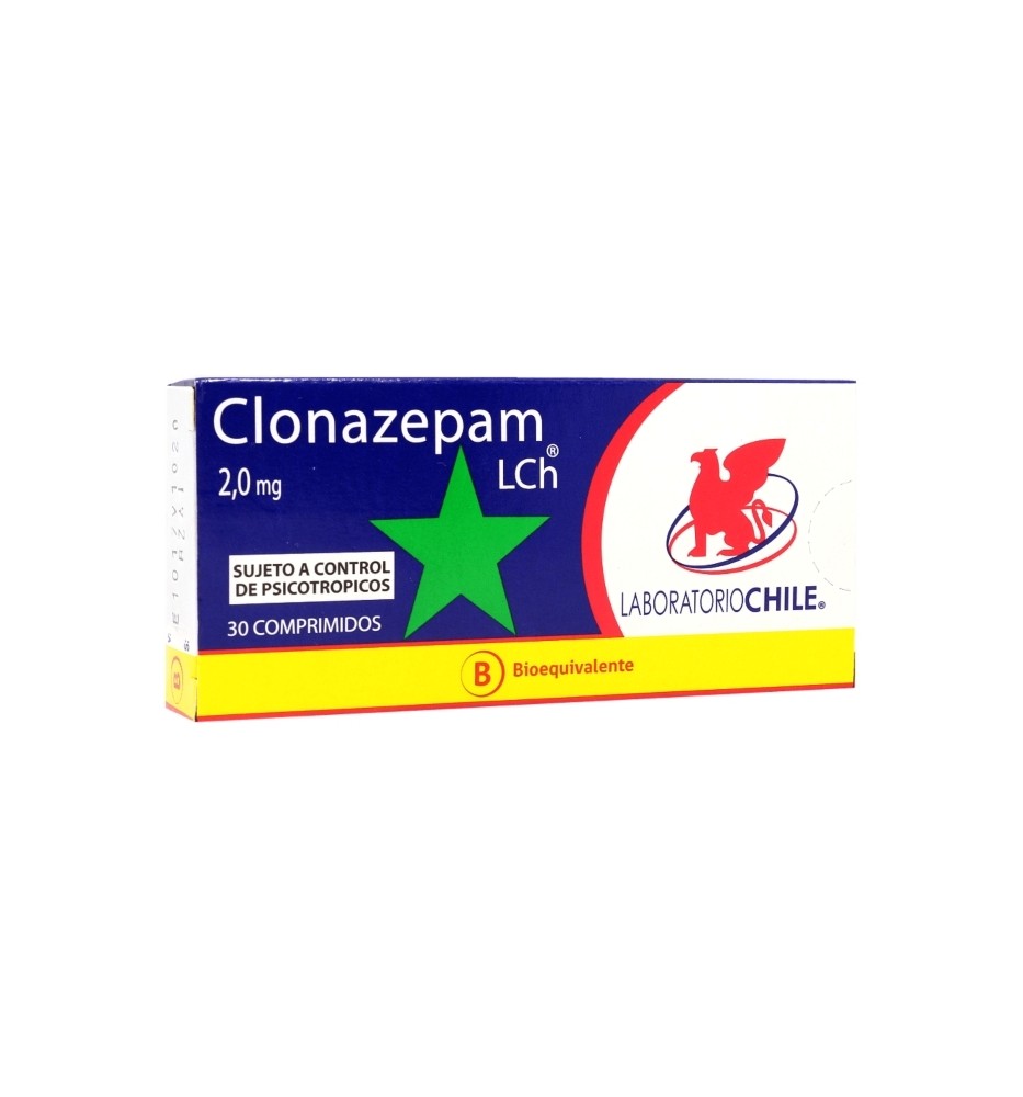 CLONAZEPAM 2MG X30 COMPRIMIDOS