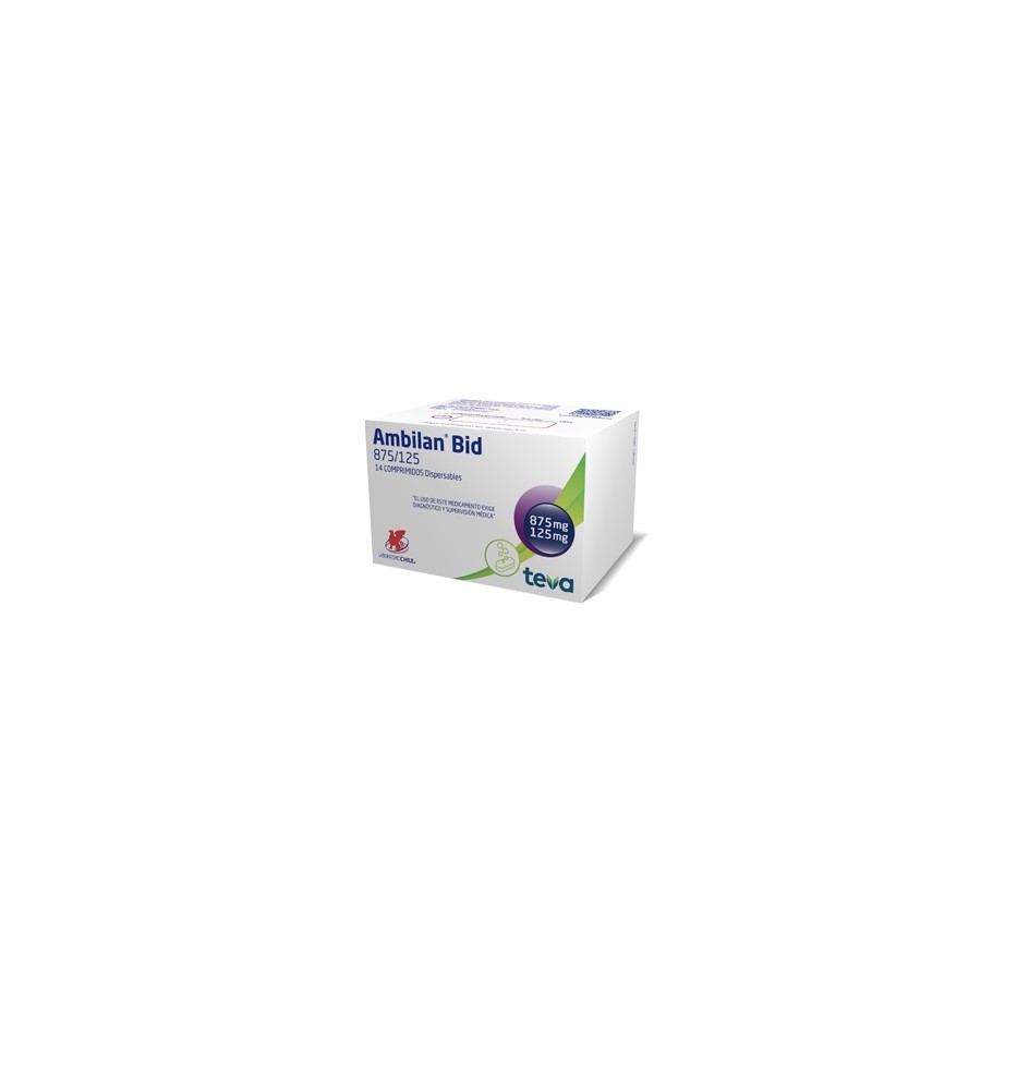AMBILAND BID 875 MG / 125 MG X 14 COMPRIMIDOS DISPERSABLES AMBILAND BID 875 MG / 125 MG X 14 COMPRIMIDOS DISPERSABLES