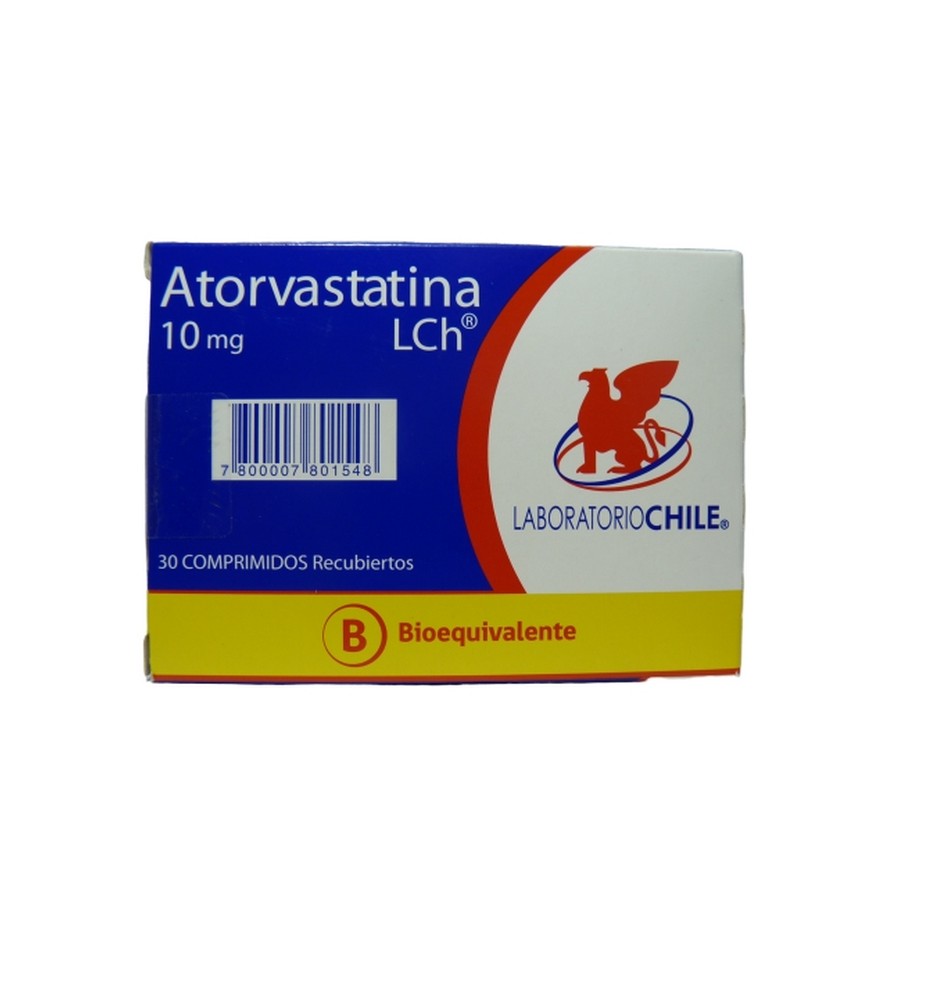 ATORVASTATINA 10MG X30 COMPRIMIDOS