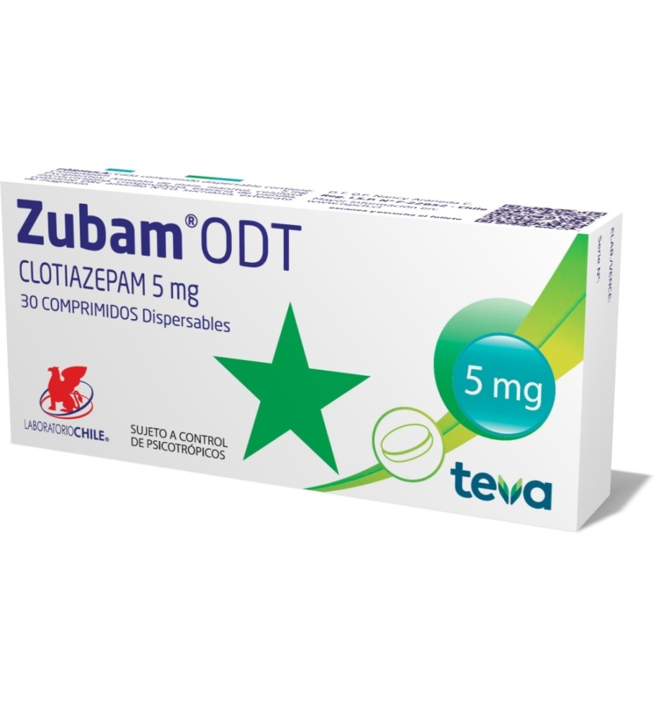 ZUBAM ODT CD 5MG X30 COMPRIMIDOS RECUBIERTOS