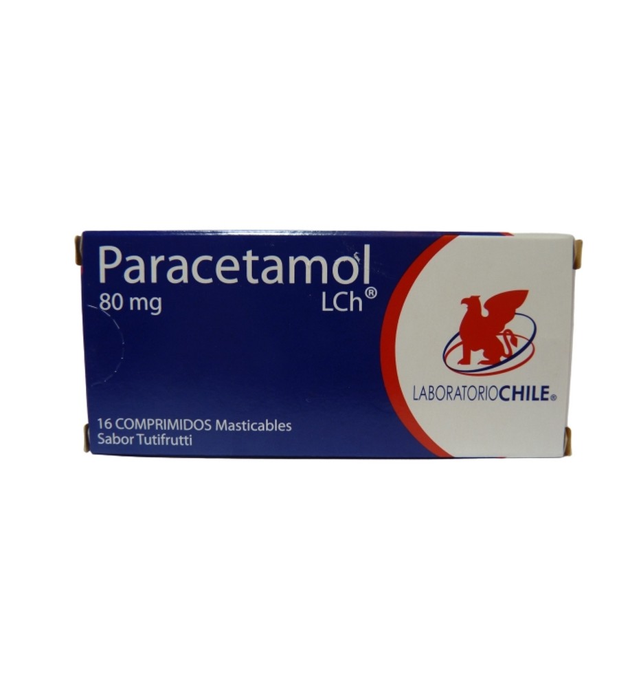 PARACETAMOL 80 MG X16 COMPRIMIDOS PARACETAMOL 80 MG X16 COMPRIMIDOS