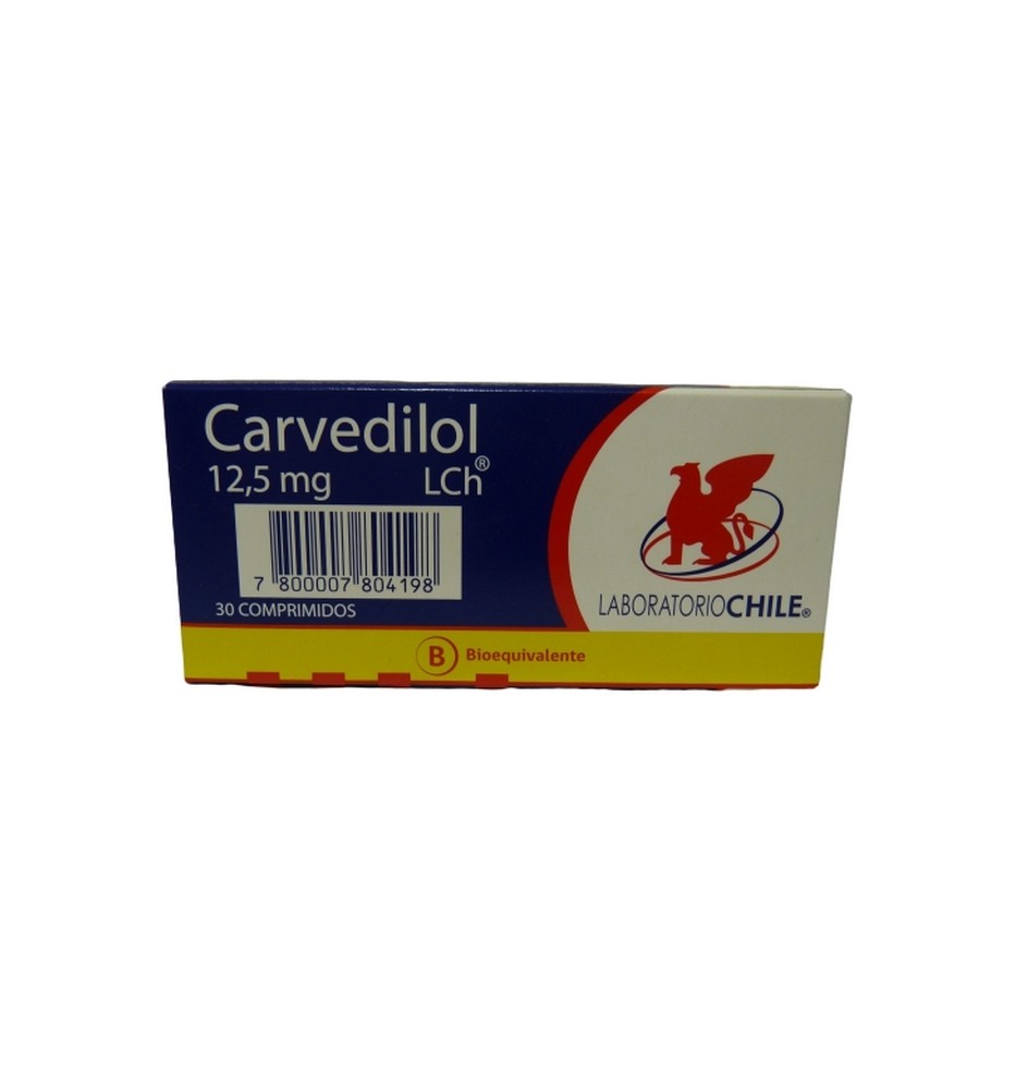 CARVEDILOL 12.5MG X30 COMPRIMIDOS