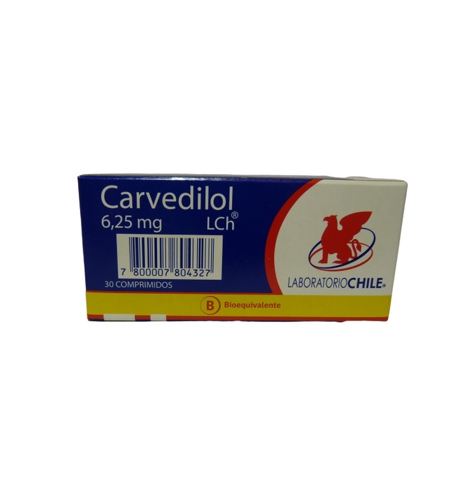 CARVEDILOL 6.25MG X30 COMPRIMIDOS CARVEDILOL 6.25MG X30 COMPRIMIDOS