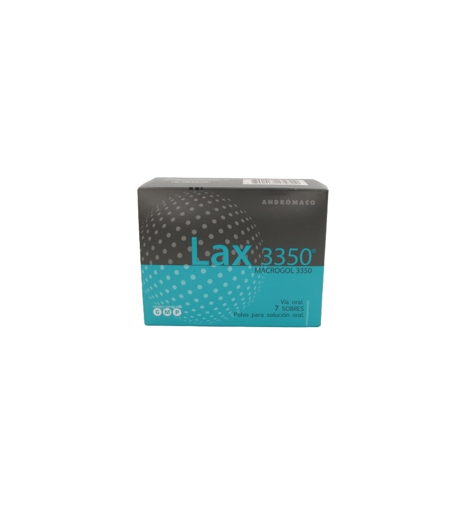 LAX 3350 PARA SOLUCION ORAL 7G X 7 SACHETS LAX 3350 PARA SOLUCION ORAL 7G X 7 SACHETS