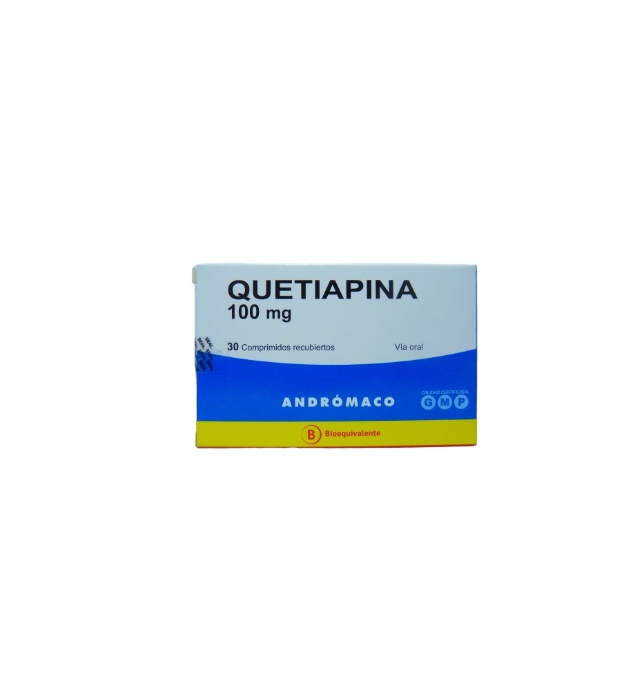 QUETIAPINA 100 MG X 30 COMPRIMIDOS RECUBIERTOS QUETIAPINA 100 MG X 30 COMPRIMIDOS RECUBIERTOS