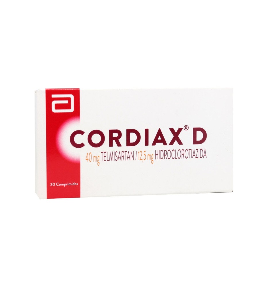CORDIAX-D 40 MG / 12.5 MG X 30 COMPRIMIDOS CORDIAX-D 40 MG / 12.5 MG X 30 COMPRIMIDOS