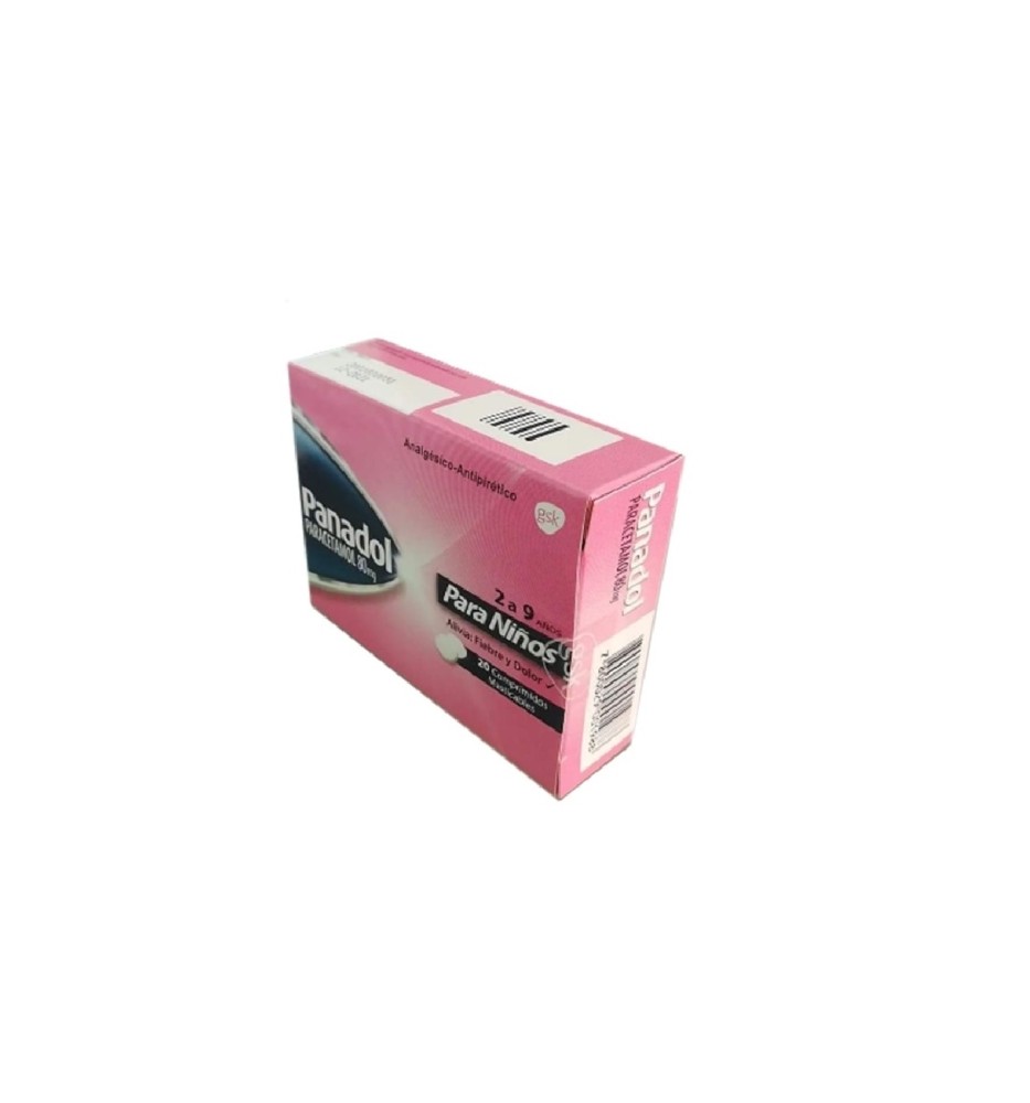 PANADOL PEDIATRICO 80 MG X 20 COMPRIMIDOS PANADOL PEDIATRICO 80 MG X 20 COMPRIMIDOS