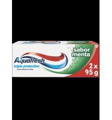 AQUAFRESH PACK  TRIPLE PROTEC. MENTA PAS.X2 95G