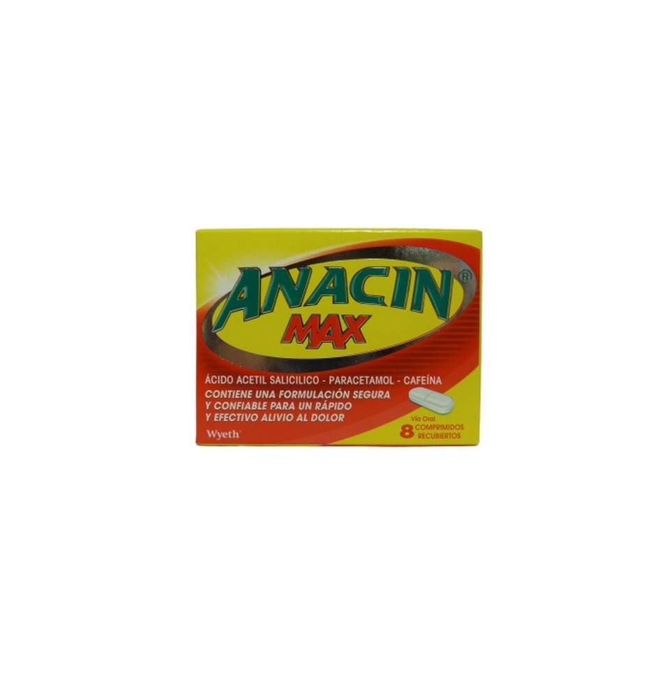 ANACIN MAX X 8 COMPRIMIDOS ANACIN MAX X 8 COMPRIMIDOS