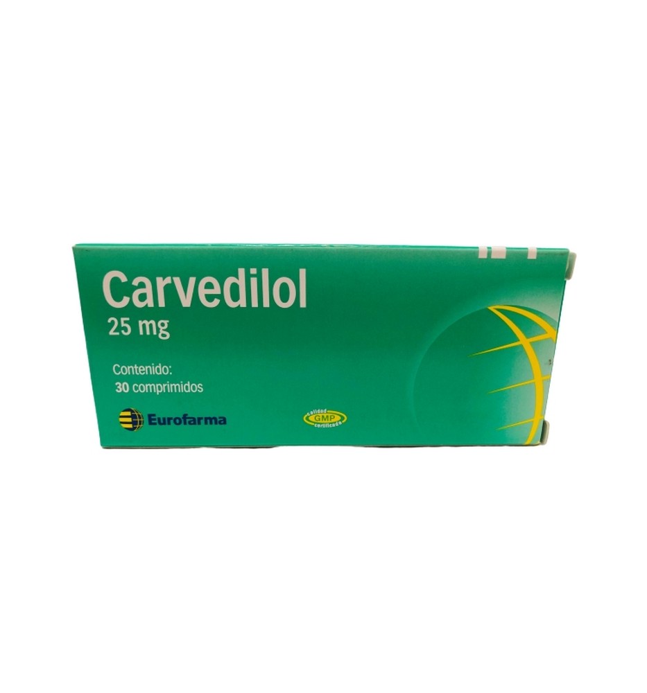 CARVEDILOL 25 MG X 30 COMPRIMIDOS CARVEDILOL 25 MG X 30 COMPRIMIDOS