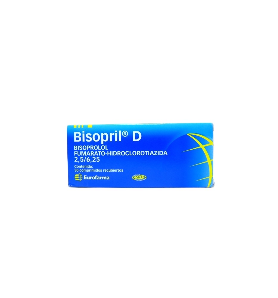 BISOPRIL-D 2,5 MG / 6,25 MG X 30 COMPRIMIDOS RECUBIERTOS BISOPRIL-D 2,5 MG / 6,25 MG X 30 COMPRIMIDOS RECUBIERTOS