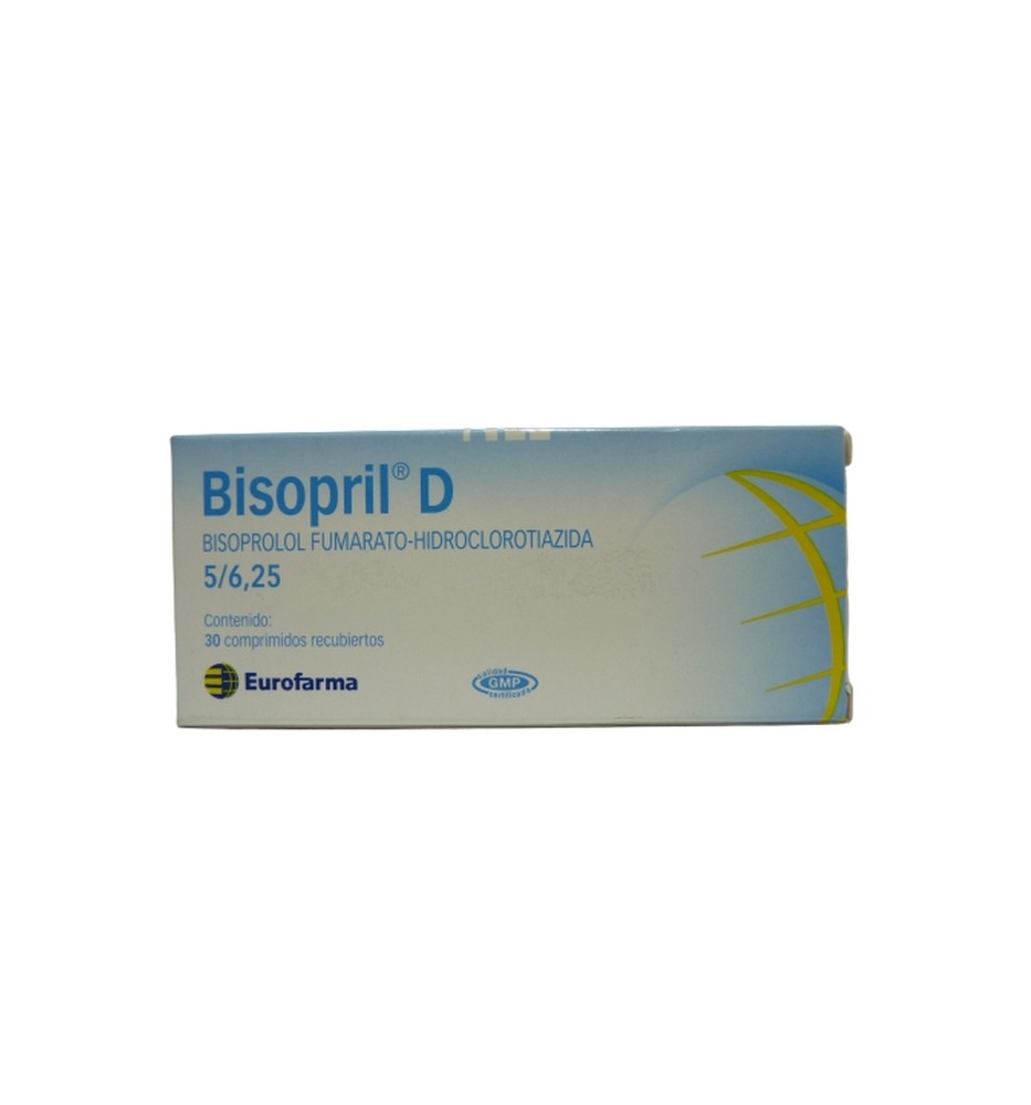 BISOPRIL-D 5 MG / 6,25 MG X 30 COMPRIMIDOS RECUBIERTOS BISOPRIL-D 5 MG / 6,25 MG X 30 COMPRIMIDOS RECUBIERTOS
