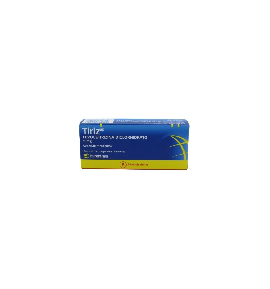 TIRIZ 5 MG X30 COMPRIMIDOS RECUBIERTOS TIRIZ 5 MG X30 COMPRIMIDOS RECUBIERTOS