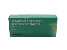 LOSARTAN/HIDROCLOTIAZIDA 100/25MG X30 COMPRIMIDOS