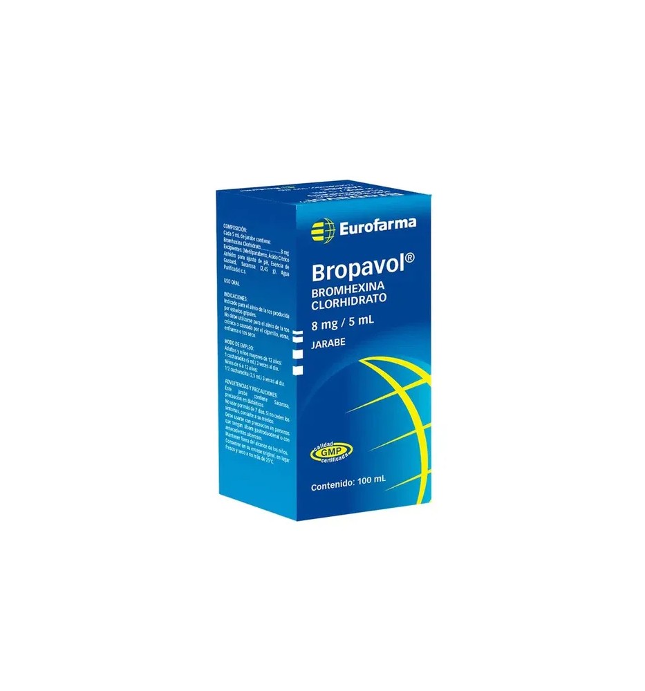 BROPAVOL ADULTO 8MG 5ML X100