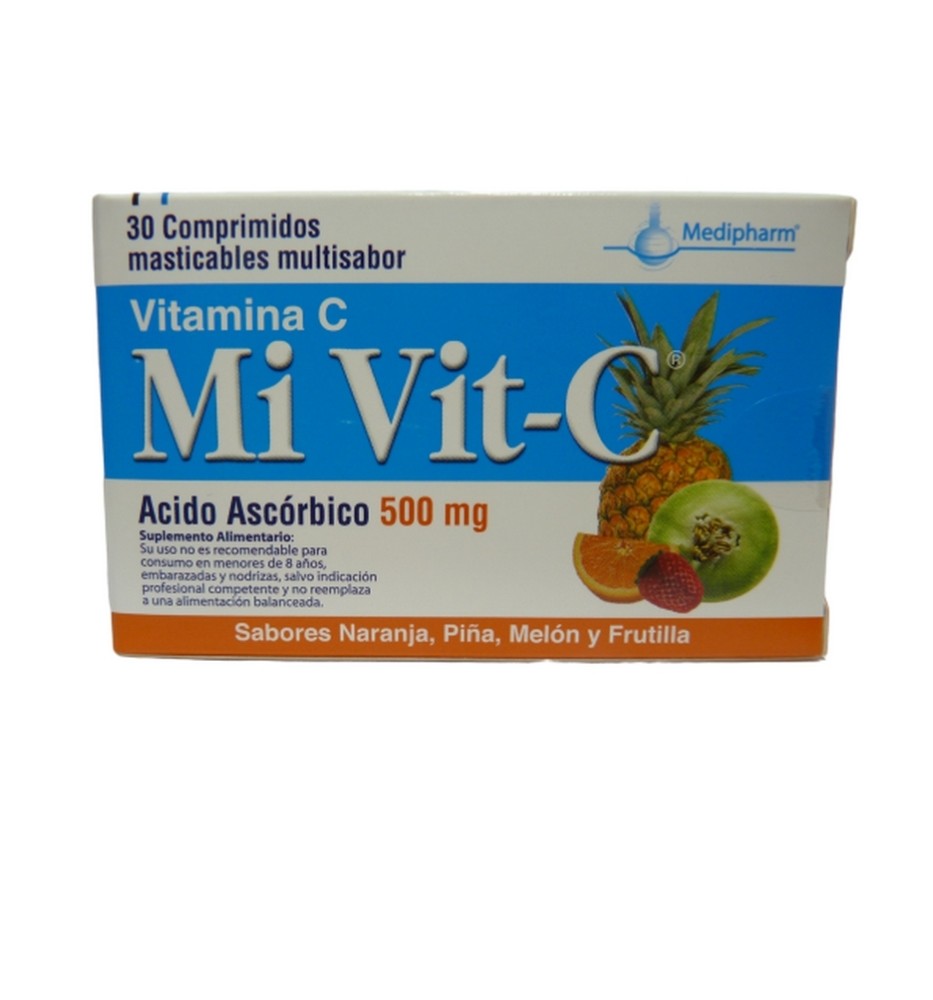 MIVIT C SABOR 500mg X30COM.MASTICABLES MIVIT C SABOR 500mg X30COM.MASTICABLES